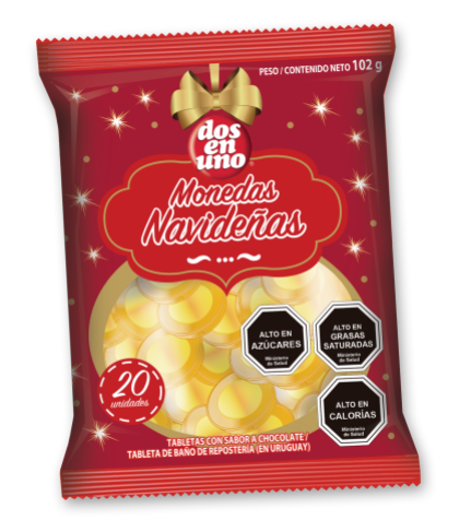 Monedas de Chocolate Navideñas 102 Gr