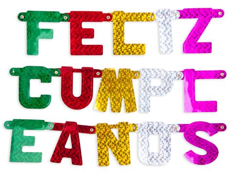 Guirnalda Feliz Cumpleaños Metalizada