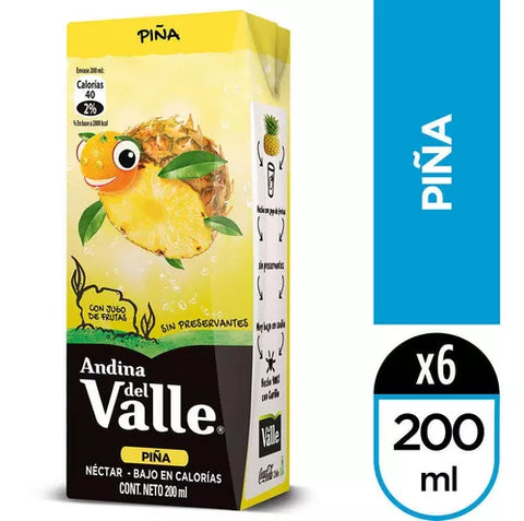 Pack x 6 Néctar Andina Piña 200 cc