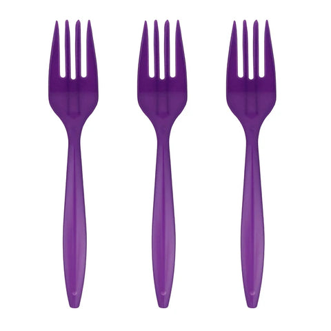 Tenedor Plástico ELIGE COLOR - 20 Unidades