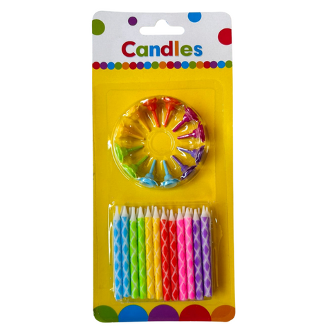 Velas con Porta Vela - 24 Unidades