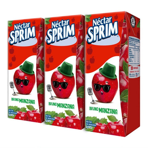 Pack x 3 Nectar Sprim Manzana 190 cc