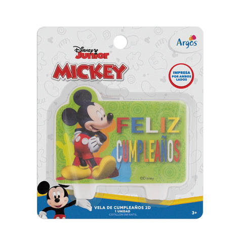 Vela Mickey 2D - 1 Unidad