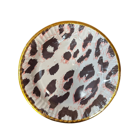 Plato de Cumpleaños Animal Print - 6 Unidades