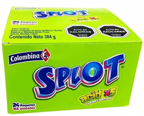 Chicle Splot Acid Display 24 unidades