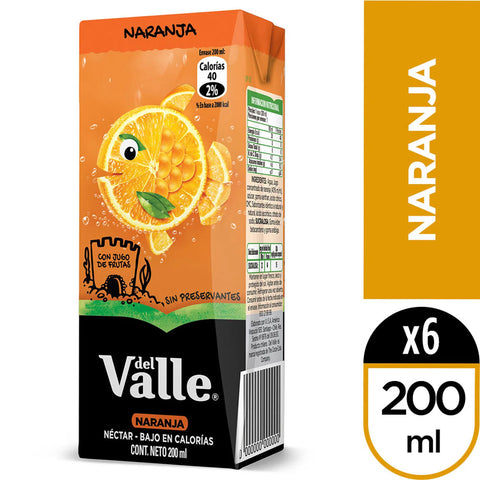 Pack x 6 Néctar Andina Naranja 200 cc