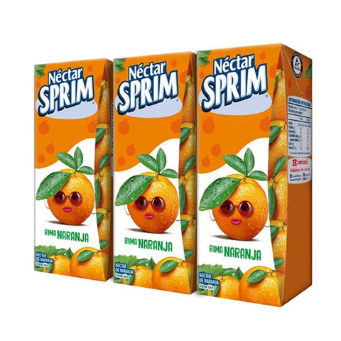 Pack x 3 Nectar Sprim Naranja 190 cc