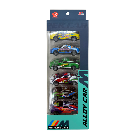 Set 6 autos fricción