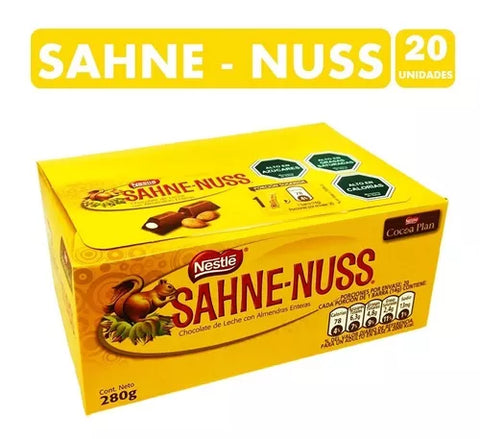 Chocolate Sahne Nuss 14 gr Display 20 unidades