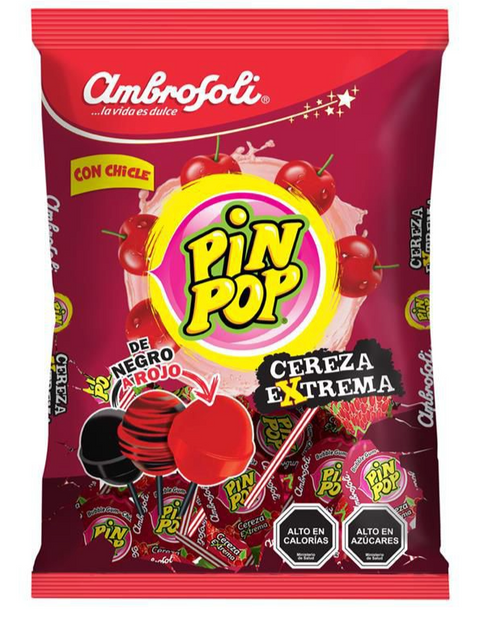 Chupete Pin Pop Cereza Extrema 24 uni