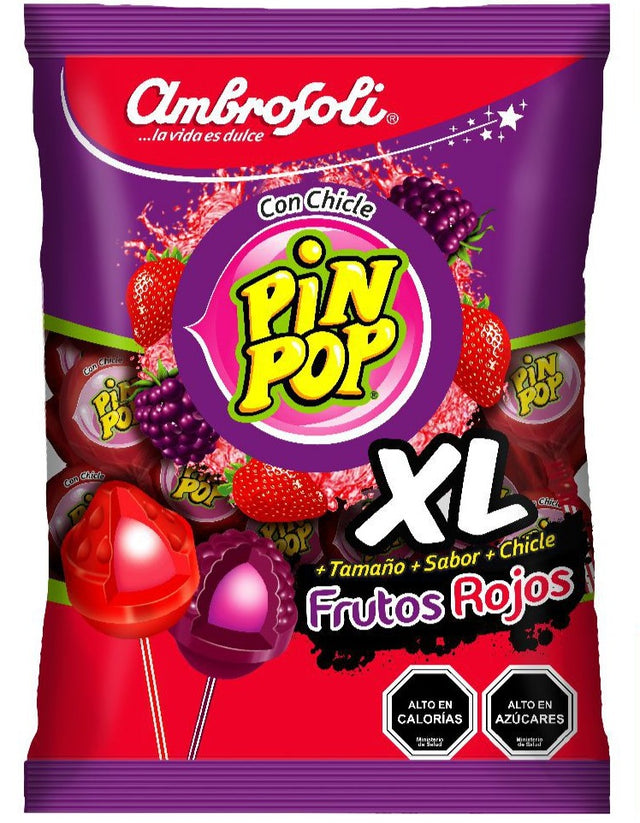 Chupete Pin Pop XL Frutos Rojos 24 uni – Supermercado del Confite